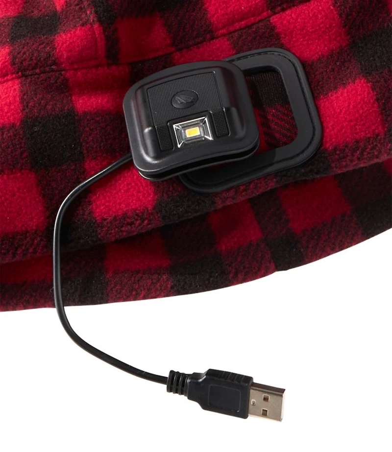 Men's L.L.Bean Rechargeable LED Pathfinder Beanie, Plaid