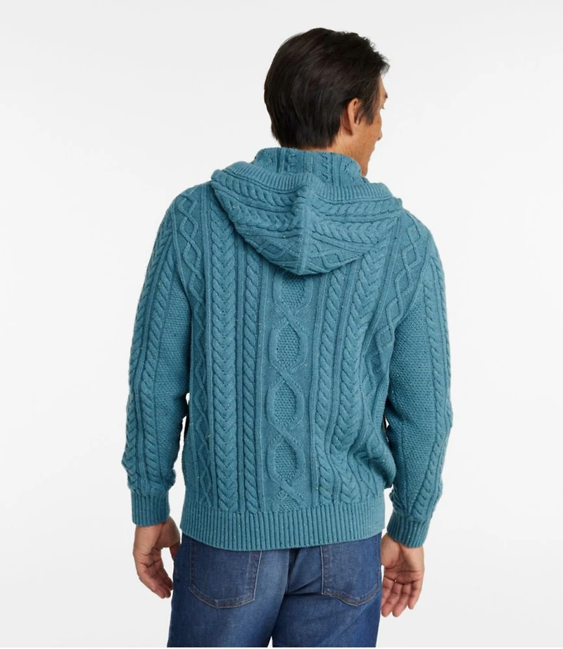 Men's Bean's Heritage Soft Cotton Fisherman Sweater, Henley Hoodie