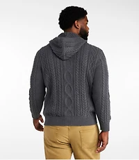 Men's Bean's Heritage Soft Cotton Fisherman Sweater, Henley Hoodie