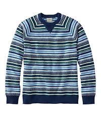 Men's Wicked Soft Cotton/Cashmere Sweater, Crewneck, Pattern