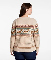Women's Bean's Classic Ragg Wool Crewneck Intarsia Sweater