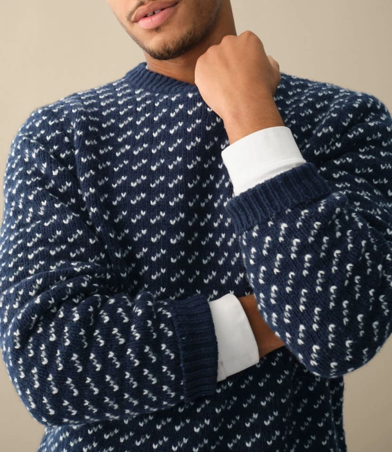 Men's Bean's Classic Ragg Wool Sweater, Crewneck, Bird's-Eye