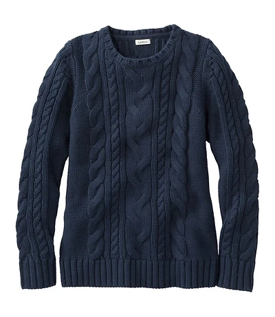 Women's Double L® Cable Sweater, Crewneck