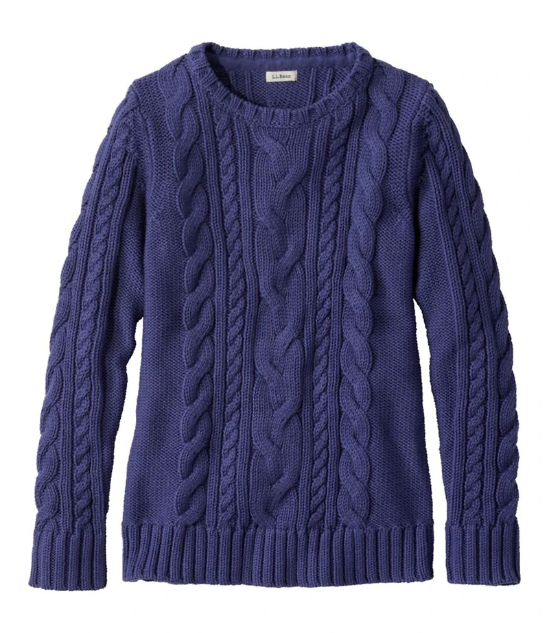 Women's Double L® Cable Sweater, Crewneck