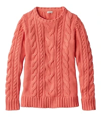Women's Double L® Cable Sweater, Crewneck