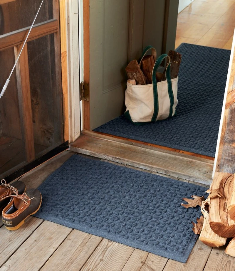 Heavyweight Recycled Waterhog Mat Runner, Blooming Circles
