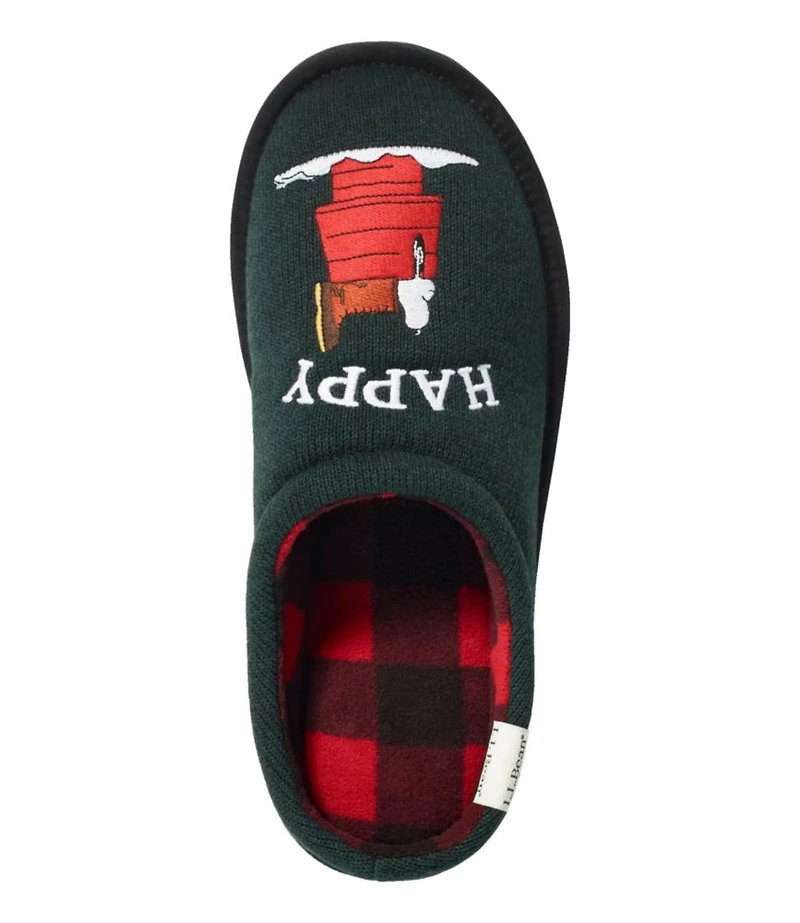 Men's L.L.Bean x Peanuts Sweater Fleece Slippers