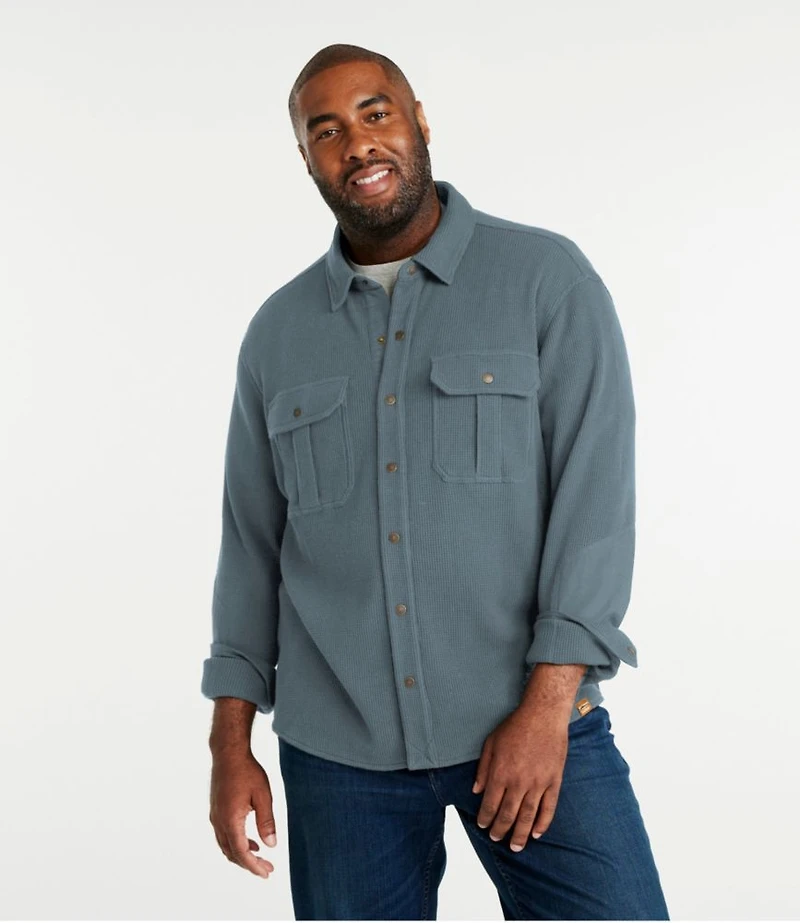 Men's BeanBuilt Waffle Overshirt, Traditional Untucked Fit