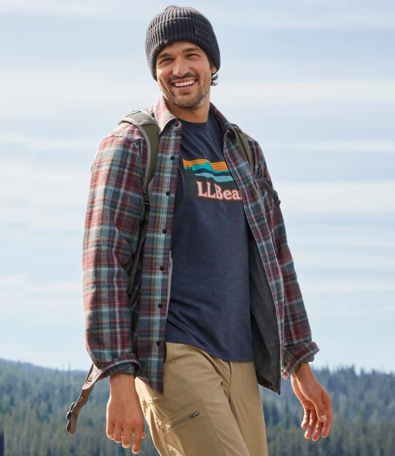 Men's Katahdin Performance Flannel Shirt-Jacket, Hi-Pile Fleece-Lined Plaid