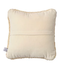 Wool Hooked Throw Pillow, Black Dog, 14" x 14"