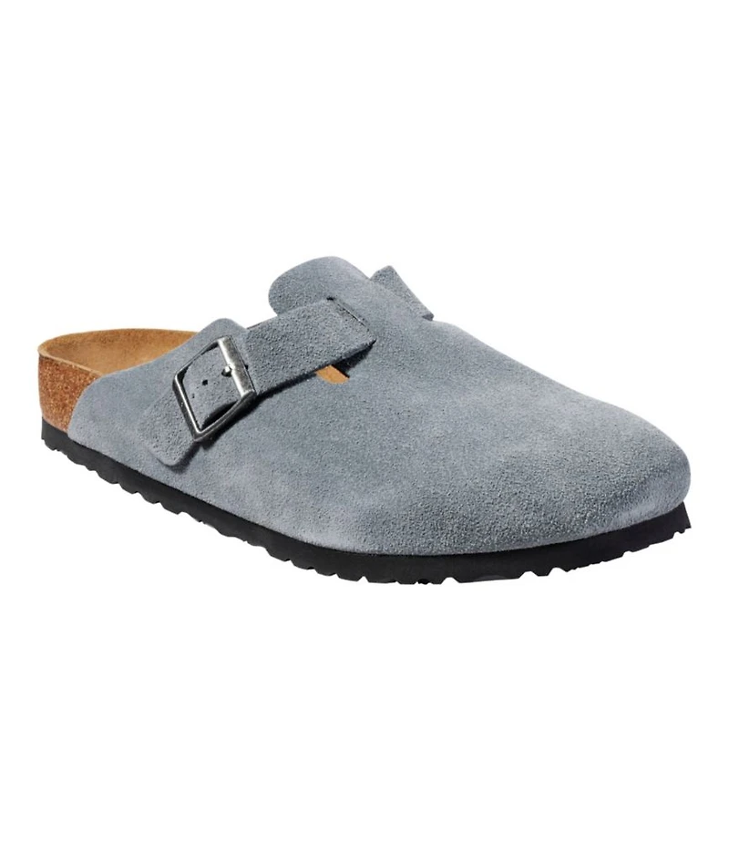 Men's Birkenstock Soft Footbed Boston Clogs, Suede