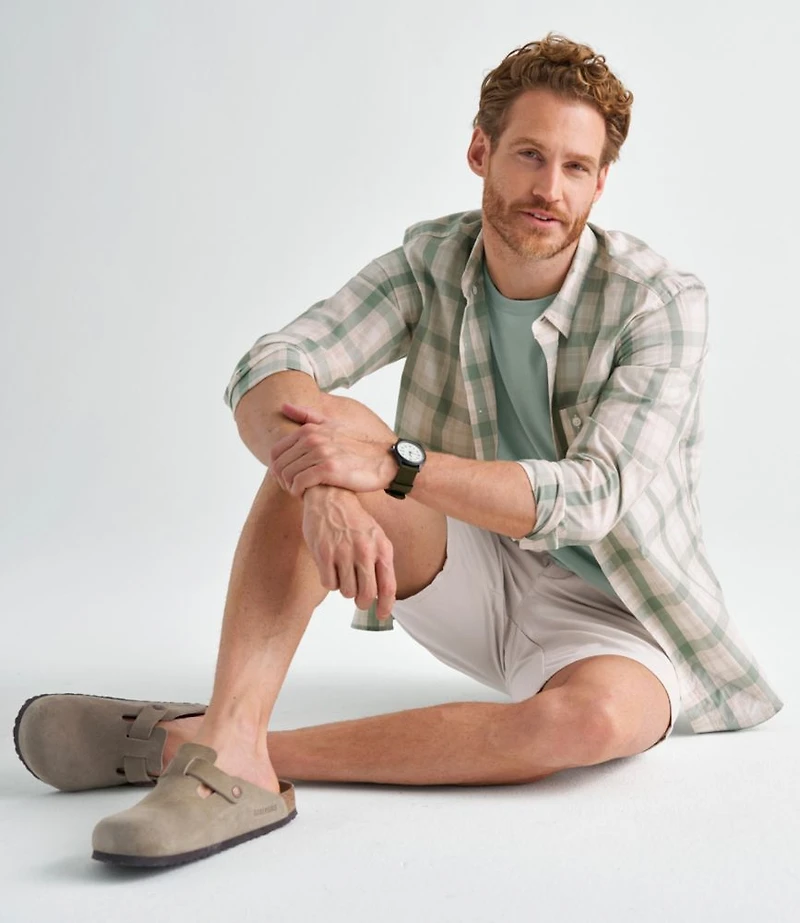 Men's Birkenstock Soft Footbed Boston Clogs, Suede