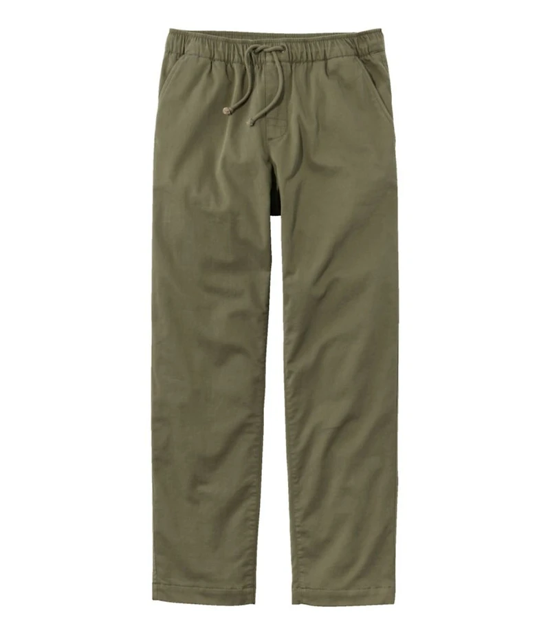 Men's Comfort Stretch Dock Pants, Standard Fit, Straight Leg, Flannel-Lined