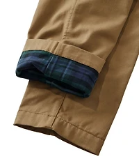 Men's Comfort Stretch Dock Pants, Standard Fit, Straight Leg, Flannel-Lined