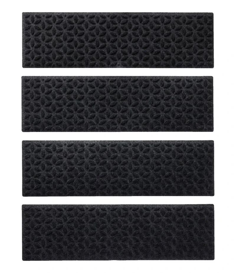 Heavyweight Waterhog Mat, Stair Treads, Set of Four, Blooming Circles