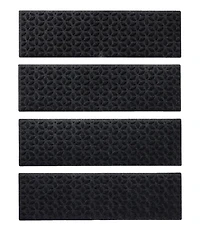Heavyweight Waterhog Mat, Stair Treads, Set of Four, Blooming Circles