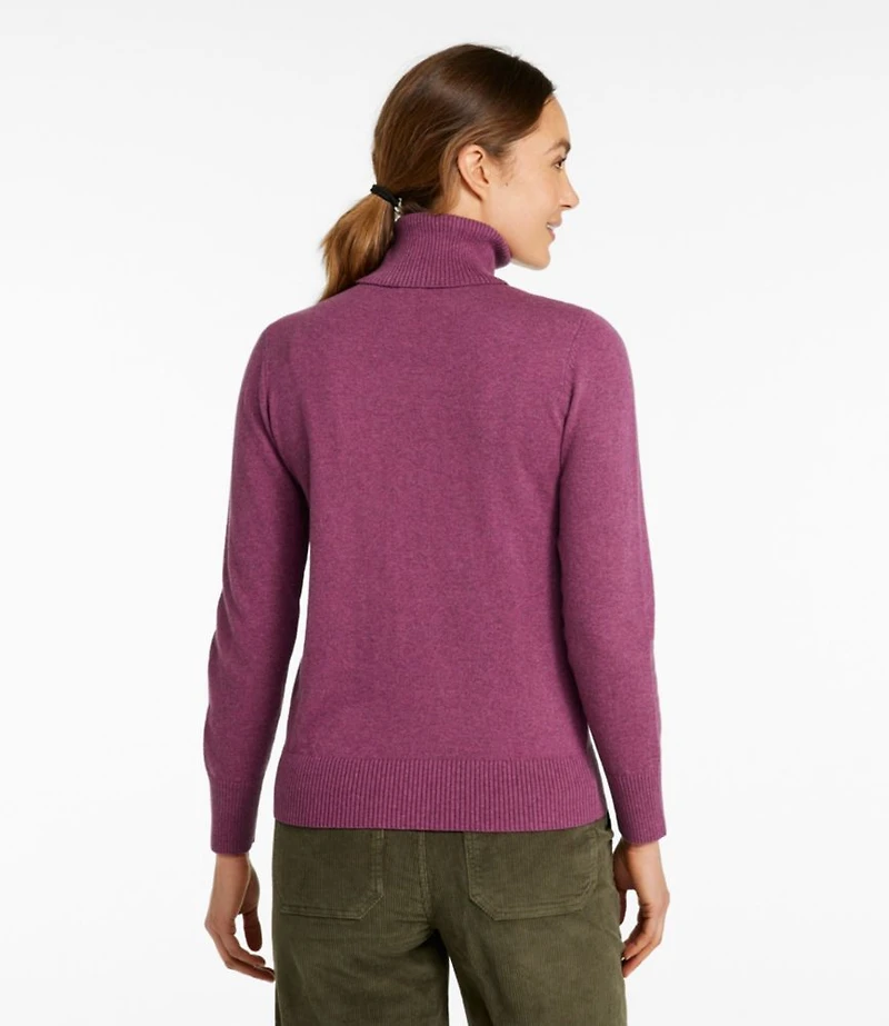Women's Cotton/Cashmere Sweater, Turtleneck