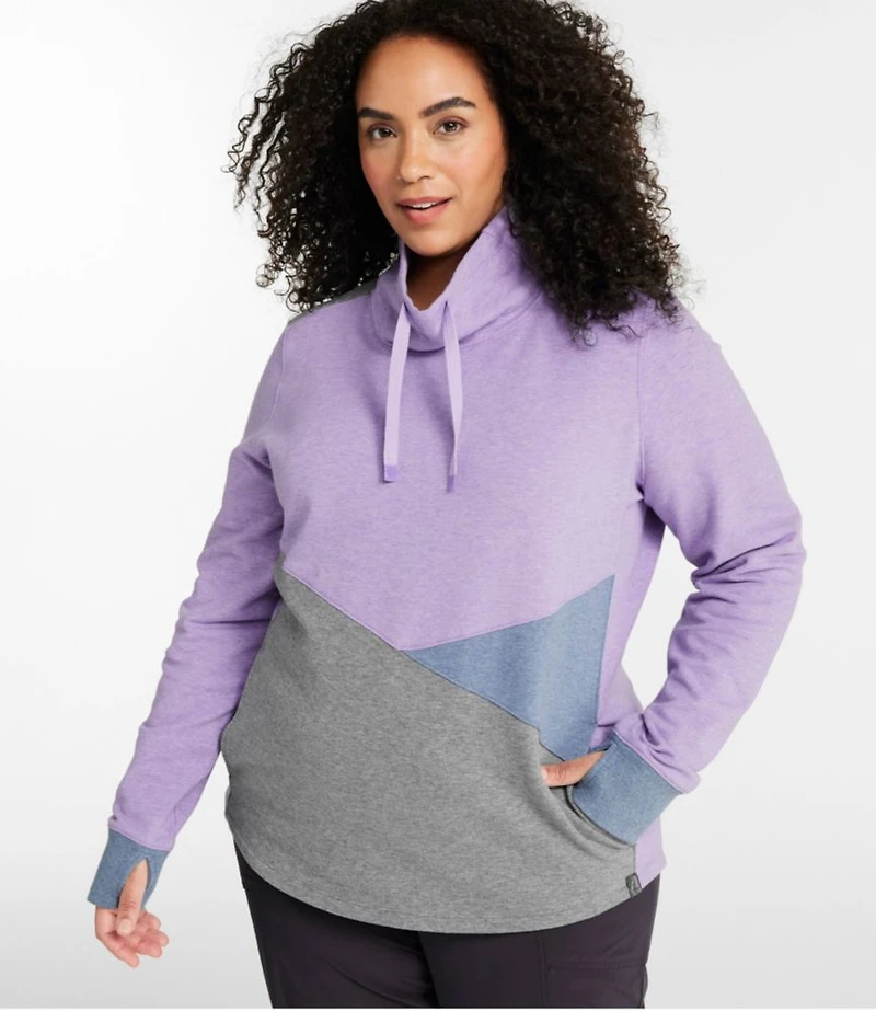 Women's L.L.Bean Cozy Mixed-Knit Pullover, Colorblock