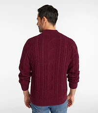 Men's Bean's Heritage Soft Cotton Fisherman Sweater, Button-Mock