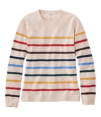 Women's Classic Cashmere Sweater, Crewneck Stripe