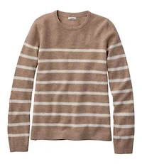 Women's Classic Cashmere Sweater, Crewneck Stripe