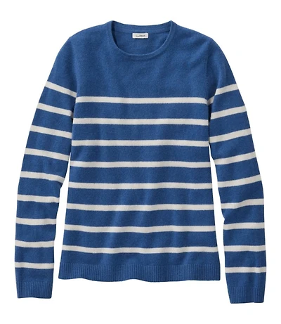 Women's Classic Cashmere Sweater, Crewneck Stripe