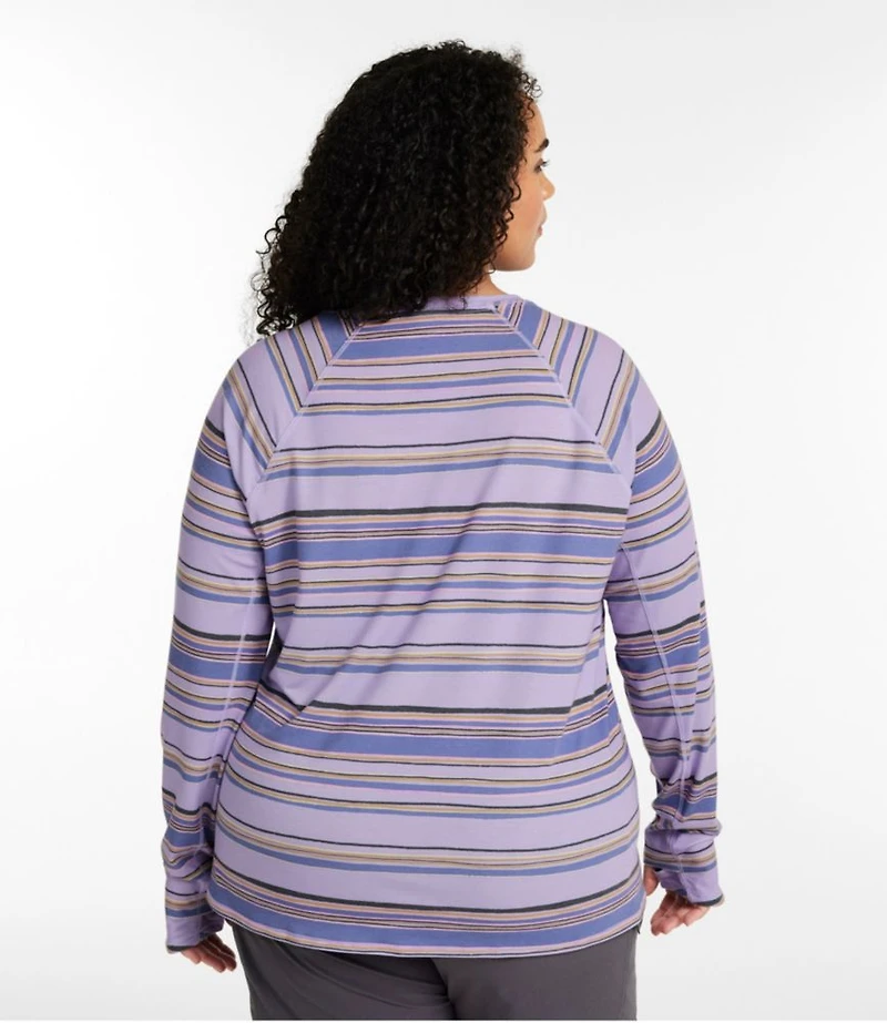 Women's Everyday SunSmart® Tee, Crewneck Long-Sleeve Stripe