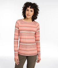 Women's Everyday SunSmart® Tee, Crewneck Long-Sleeve Stripe