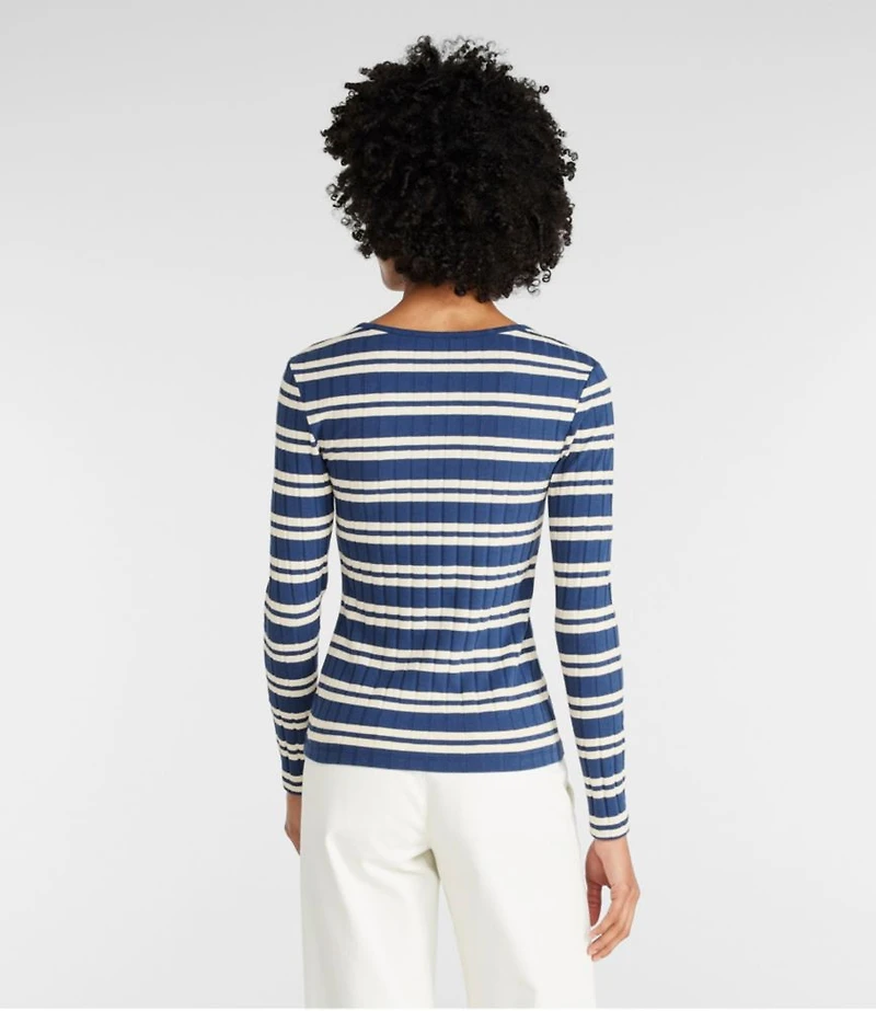 Women's Signature Ribbed Square-Neck Top