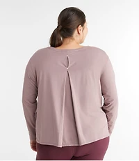 Women's Beyond Soft Tee, Pleat-Back Long-Sleeve