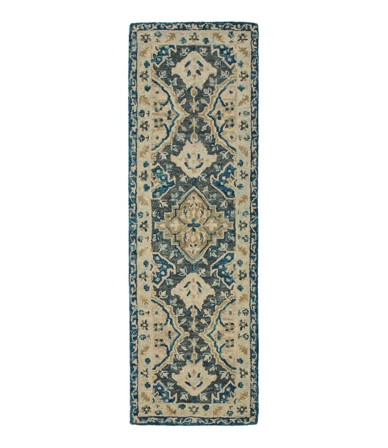 Diamond Floral Wool Tufted Runner