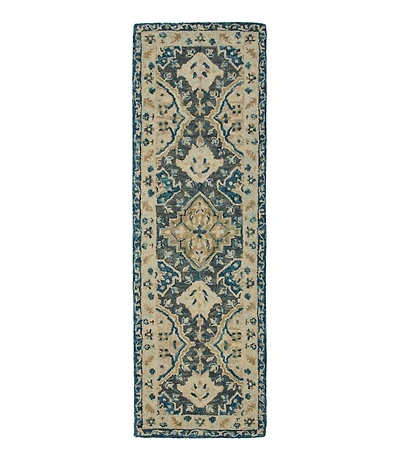Diamond Floral Wool Tufted Runner