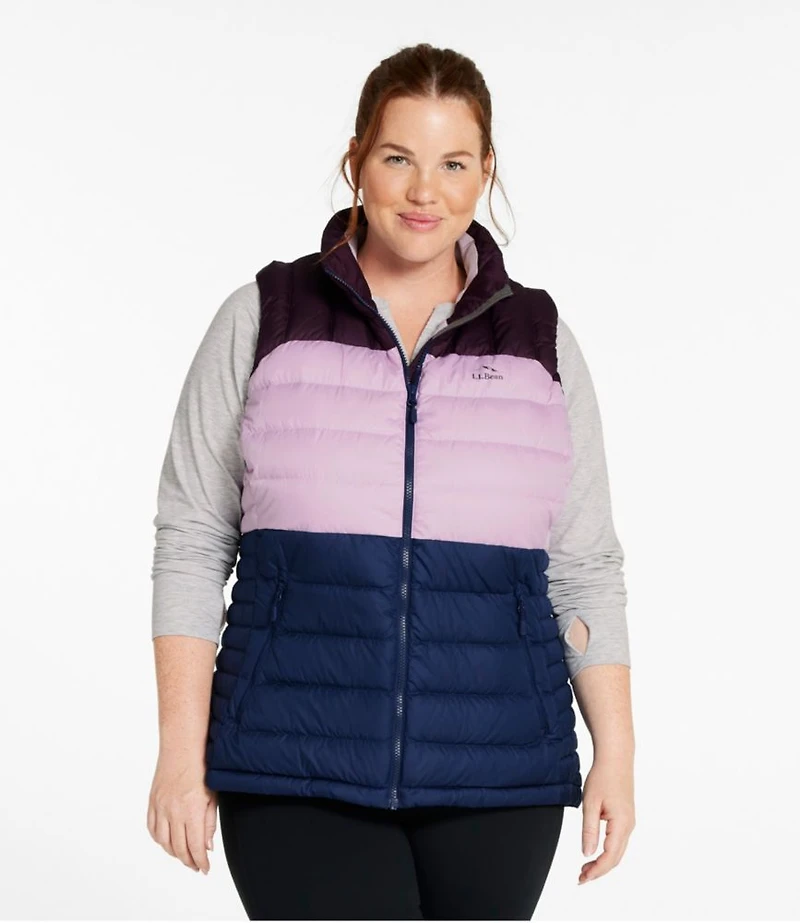 Women's Bean's Down Vest, Colorblock