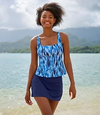 Women's New Currents Swimwear, Squareneck Tankini Top Print