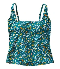 Women's New Currents Swimwear, Squareneck Tankini Top Print