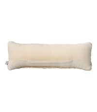 Wool Hooked Throw Pillow, Lab Trio, 8" x 24"