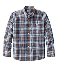 Men's Comfort Stretch® Chambray Shirt, Long-Sleeve, Slightly Fitted Untucked Fit, Plaid
