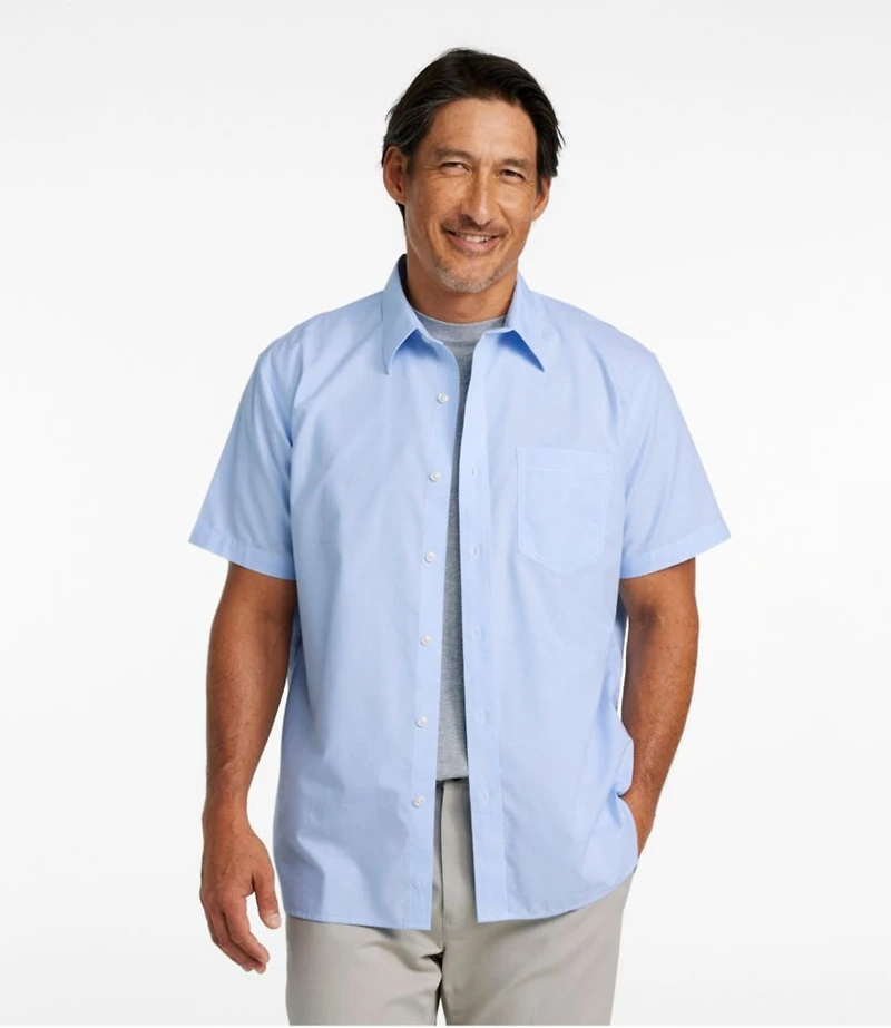 Men's Bean's Wrinkle-Free Everyday Shirt, Traditional Untucked Fit, Short-Sleeve