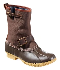 Men's Bean Boots, 10" Engineer Buckle Flannel-Lined