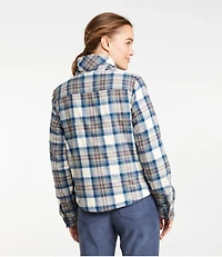 Women's Scotch Plaid Shirt, Sherpa-Lined Mockneck Jacket