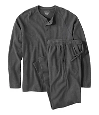 Men's Bean's Cotton Knit Pajamas, Henley PJ Set