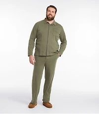 Men's Bean's Cotton Knit Pajamas, Button-Front PJ Set