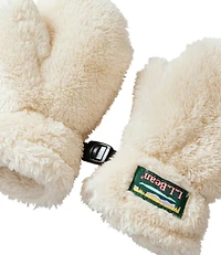 Toddlers' Hi-Pile Hat and Mitten Set