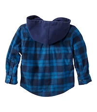 Toddlers' Fleece-Lined Flannel Shirt, Hooded