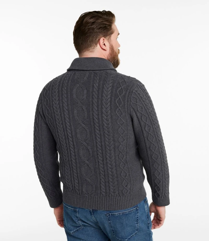 Men's Bean's Heritage Soft Cotton Fisherman Sweater, Full-Zip