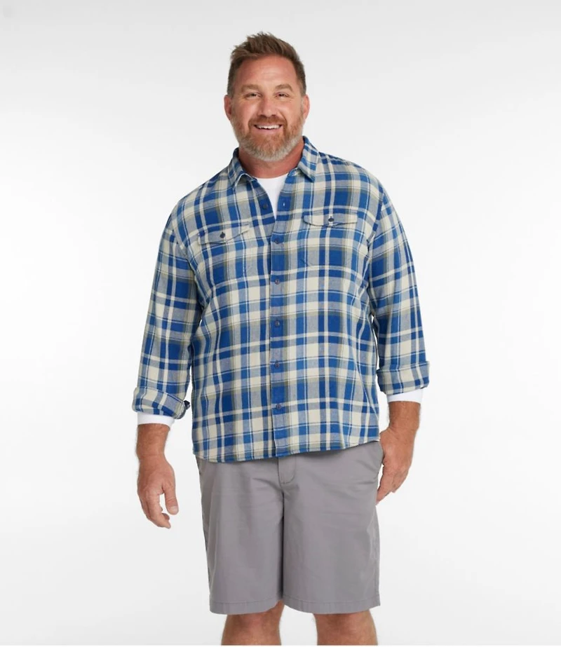 Men's Signature Washed Indigo Shirt, Long-Sleeve