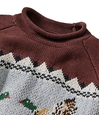 Men's Signature Organic Cotton Rollneck Sweater, Fair Isle