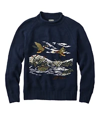 Men's Signature Organic Cotton Rollneck Sweater, Fair Isle