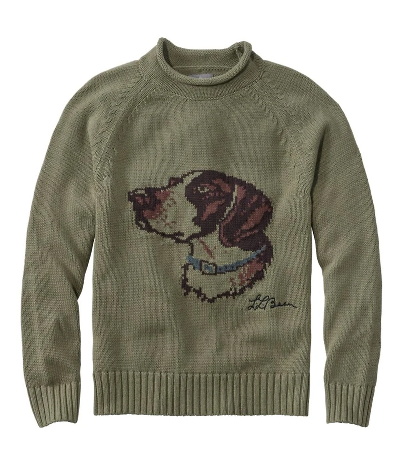 Men's Signature Organic Cotton Rollneck Sweater, Fair Isle