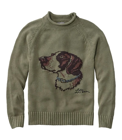Men's Signature Organic Cotton Rollneck Sweater, Fair Isle